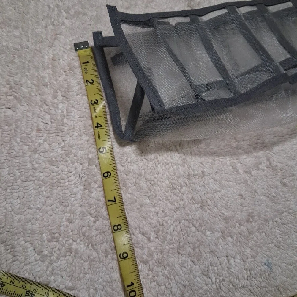 Set of Gray Mesh Drawer Organizers